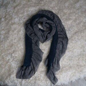 Unisex Blue and Gray Scarf